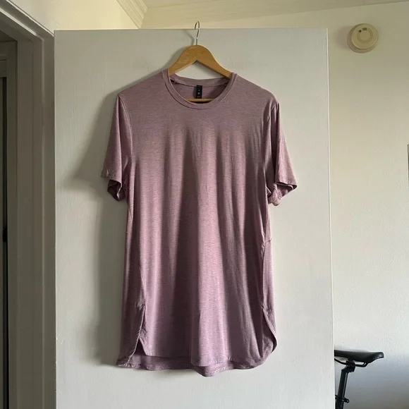Lululemon Athletica Heather Dusty Rose Balancer Short Sleeve Shirt size Medium - Picture 6 of 12